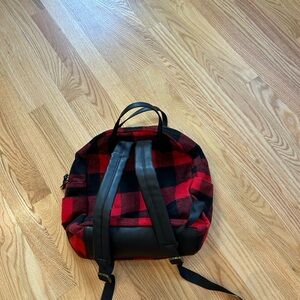 Flannel pattern back pack purse